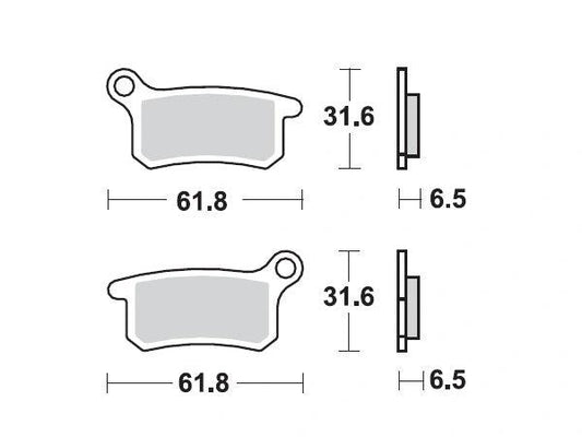 Braking Plaques de frein frittées avant / arrière 873CM44