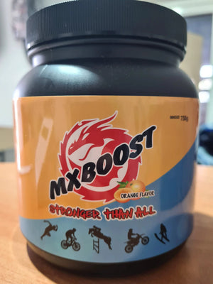 MX boost poudre à saveur orange (750 gram)