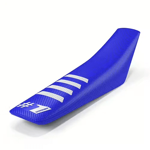 Onegripper Housse de selle universelle étanche côtelée Bleu / Blanc #1 - MxProStoreParts