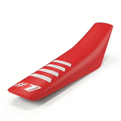 Onegripper Housse de selle universelle étanche côtelé Rouge / Blanc #1 - MxProStoreParts