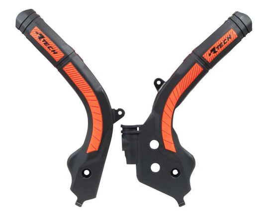 Racetech Protecteurs de cadre noir / orange pour KTM 16-18, Husqvarna 16- et Gas Gas