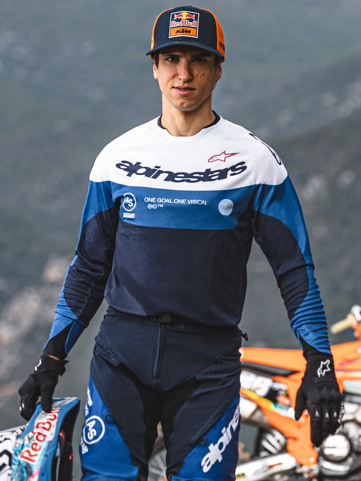 Alpinestars Pro-Dura Pants Navy Blue Bright Blue White - MxProStoreParts