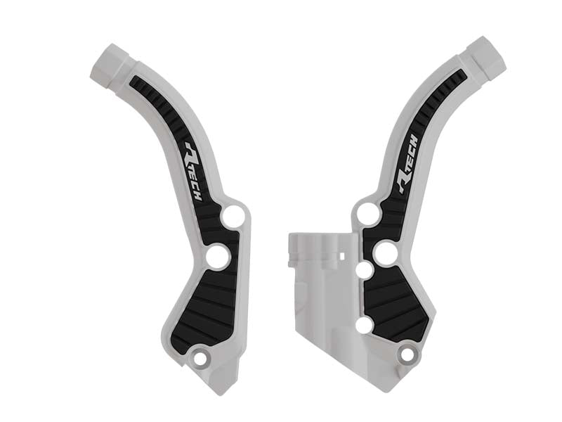 Racetech Garde de cadre blanc / noir pour KTM SX 65 2024- et Husqvarna TC 65 2024- et Gas Gas MC 65 2024- - MxProStoreParts