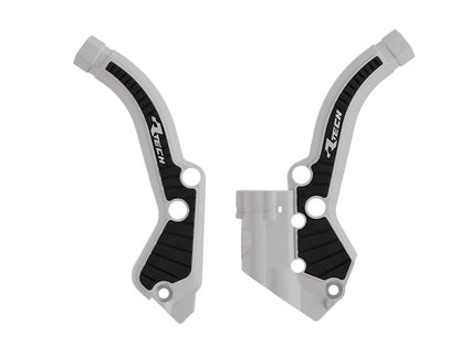 Racetech Garde de cadre blanc / noir pour KTM SX 65 2024- et Husqvarna TC 65 2024- et Gas Gas MC 65 2024- - MxProStoreParts