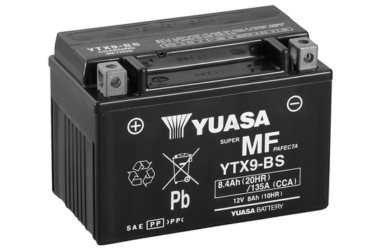 Yuasa Batterie YTX9-BS (cp) avec pack d'acide