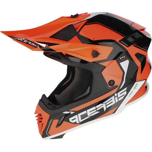 Acerbis X-Track 22-06 Casque de motocross à fermeture à double anneau Orange/Noir