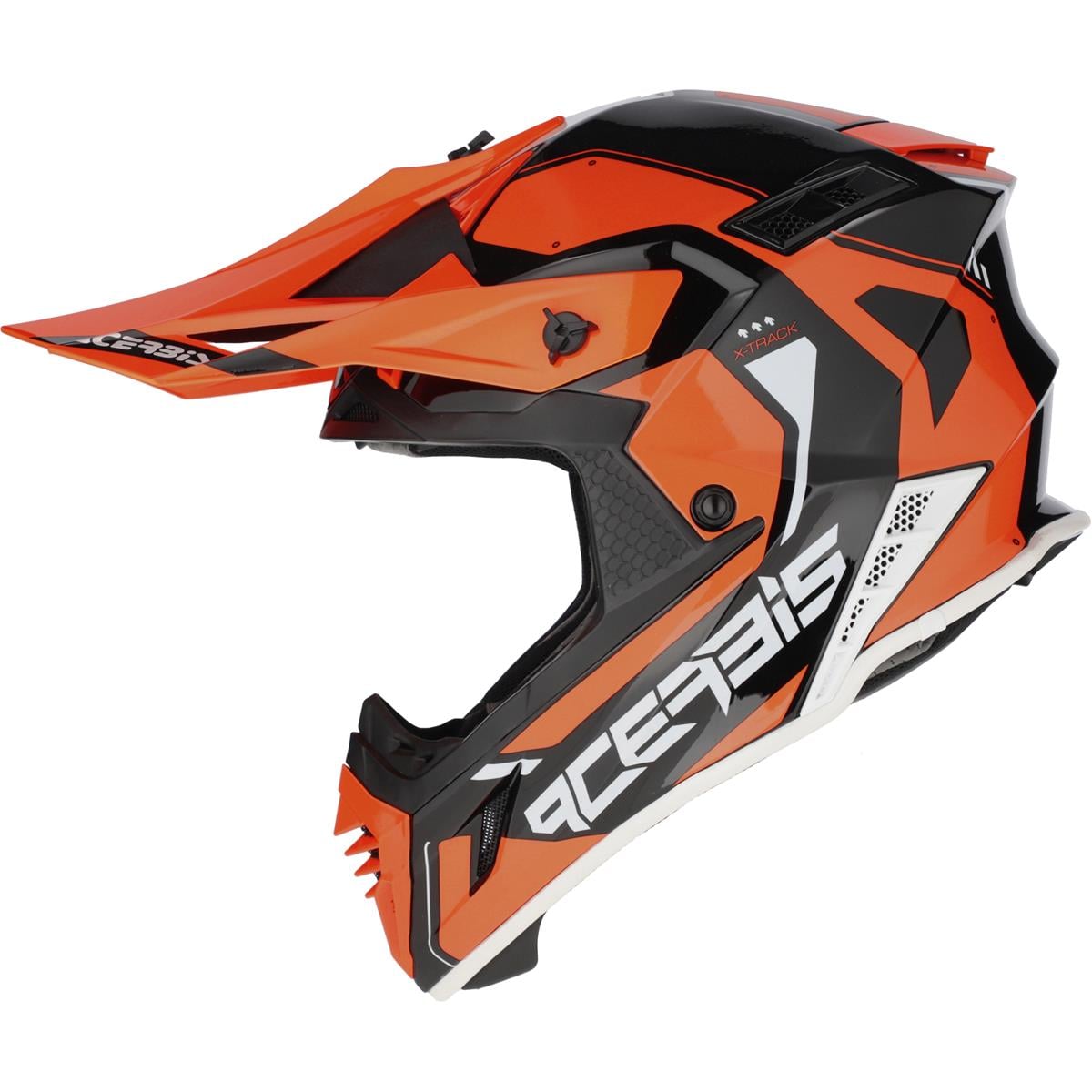 Acerbis X-Track 22-06 Casco de motocross con cierre de aro doble, naranja/negro - MxProStoreParts
