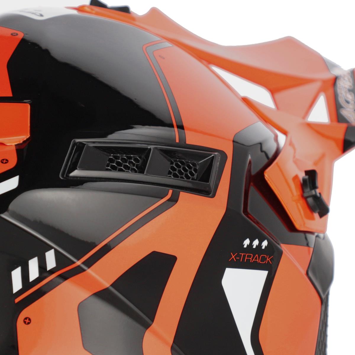 Acerbis X-Track 22-06 Casco de motocross con cierre de aro doble, naranja/negro - MxProStoreParts