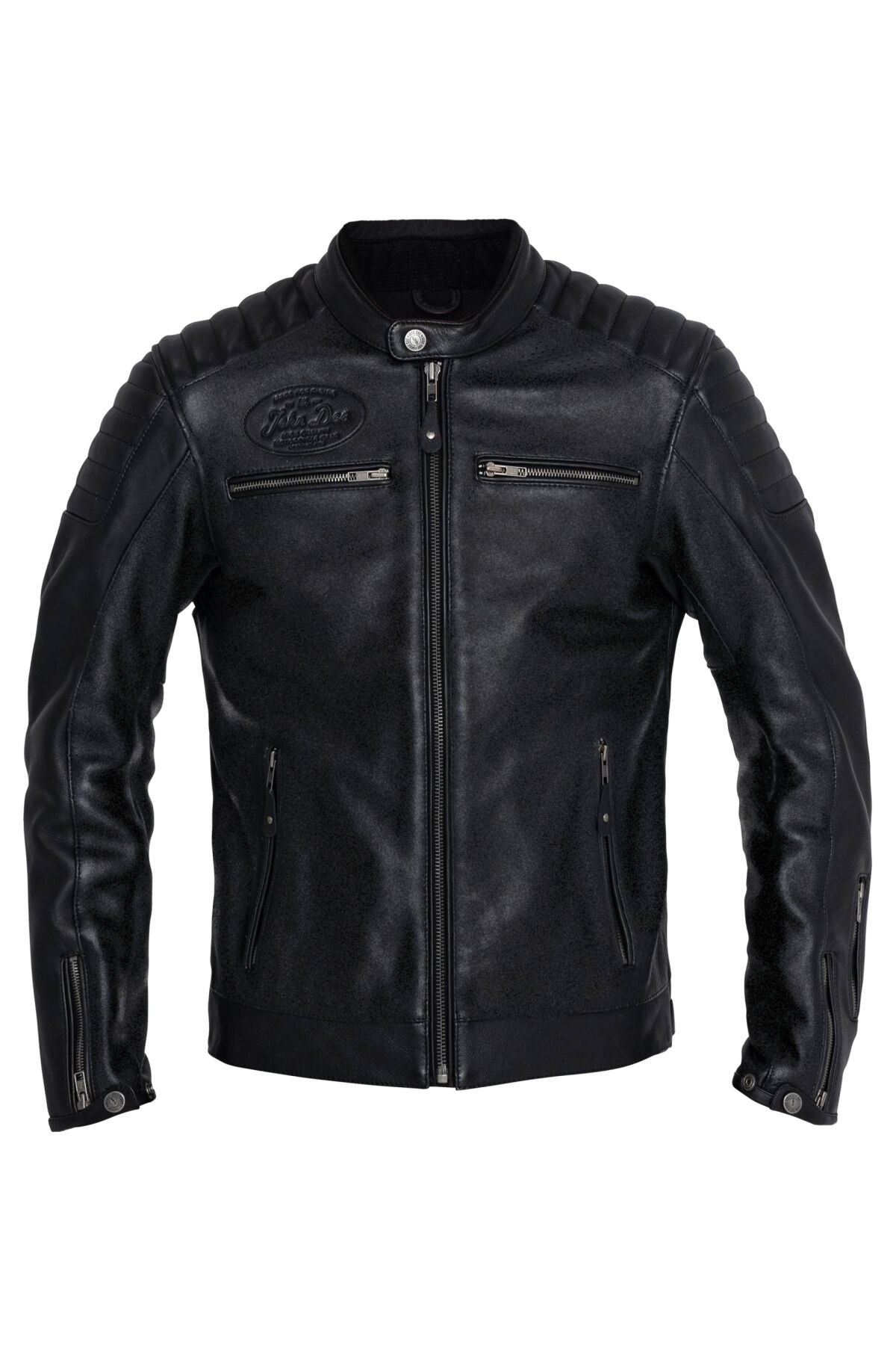 JOHN DOE Dexter leren herenjas zwart, maat M