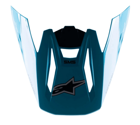 Alpinestars S-M5 Speed Vizier – Lichtblauw zwart glanzend