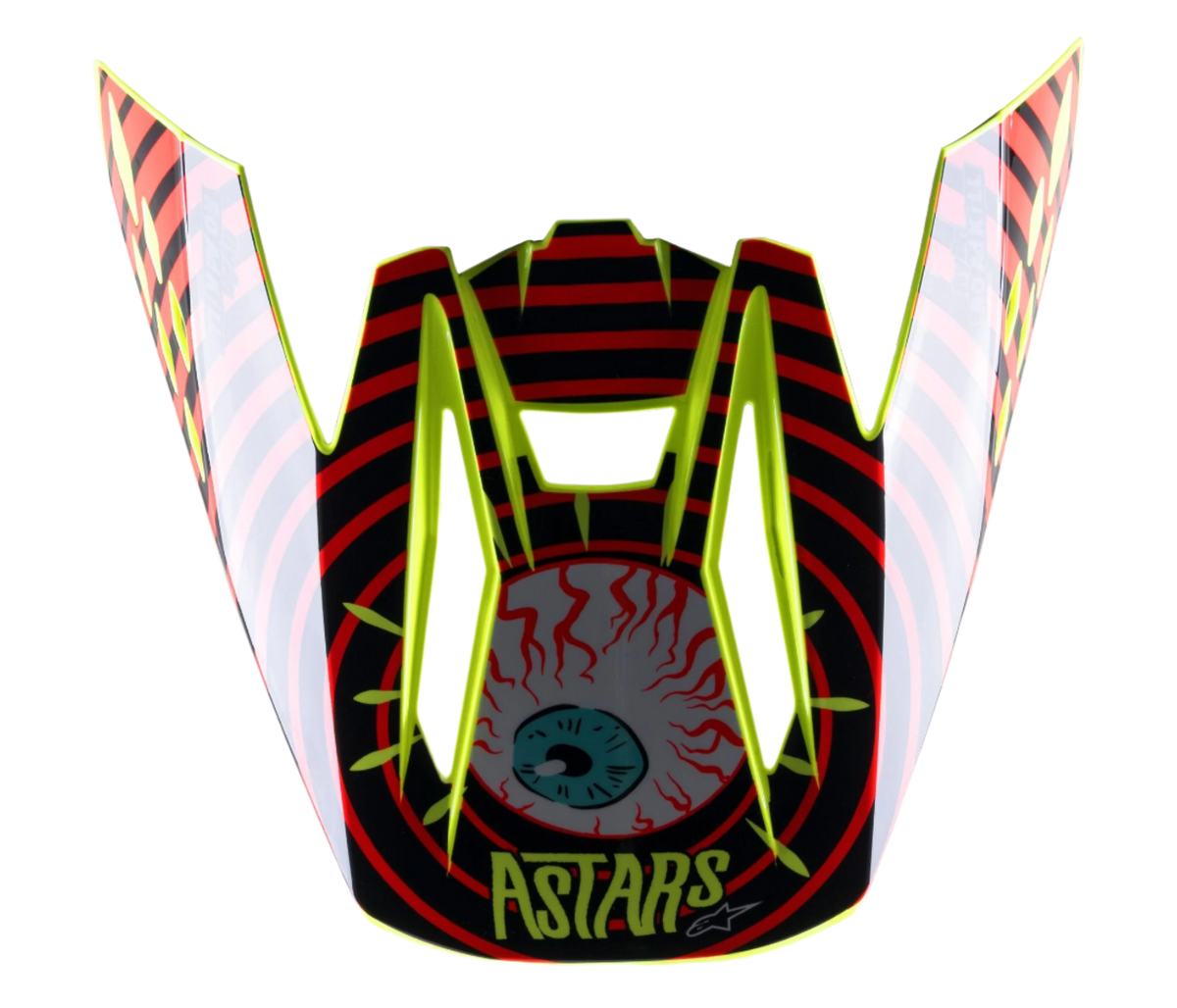Alpinestars S-M5 Solar Flare Vizier – Zwart rood fluo geel fluo g - MxProStoreParts