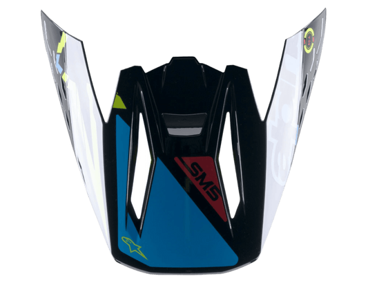 Alpinestars S-M5 Action Vizier – Zwart cyaan geel fluo glanzend