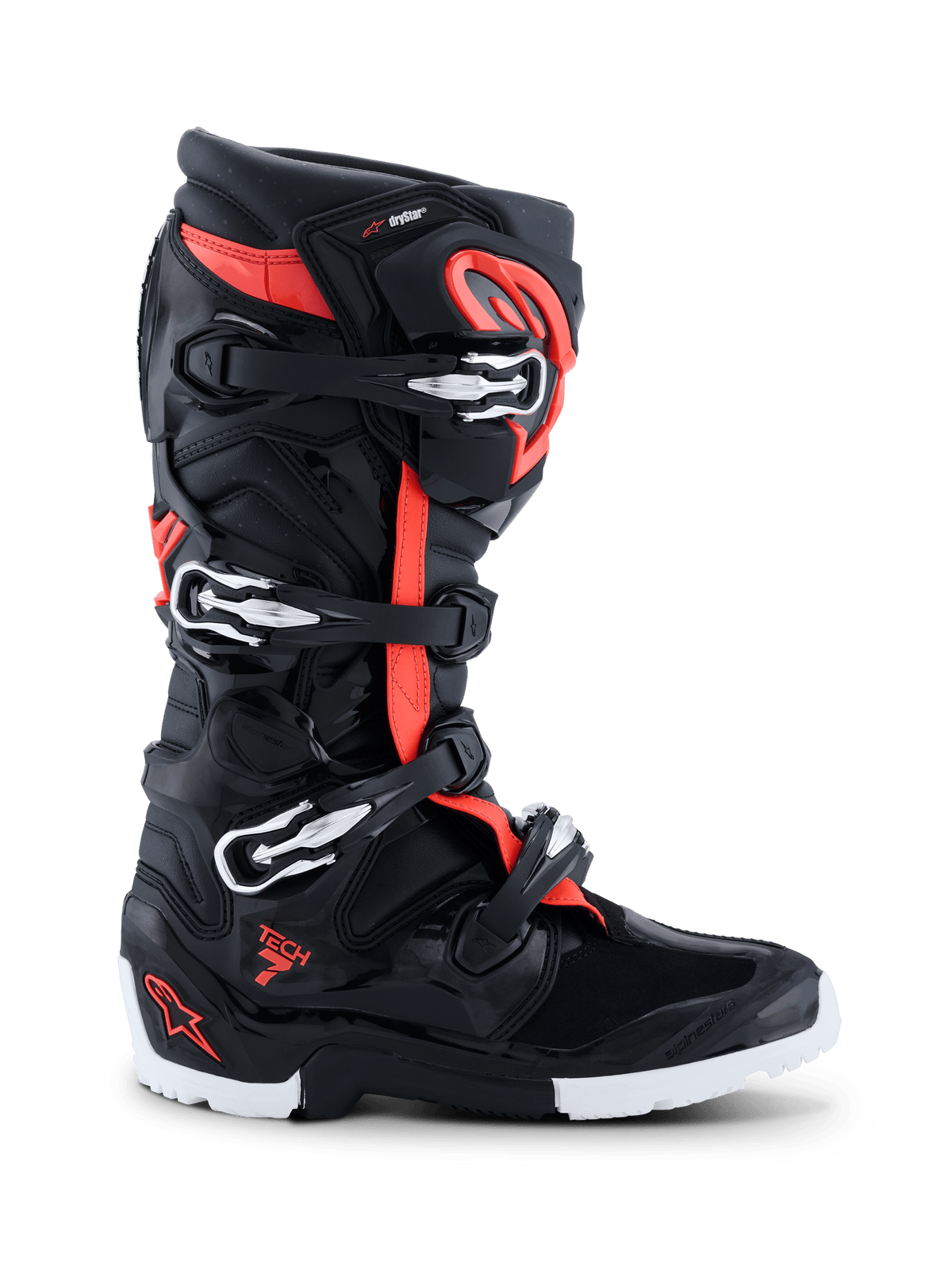Alpinestars Tech 7 Enduro Drystar® Botas 2026 – negro, rojo fluo, blanco - MxProStoreParts