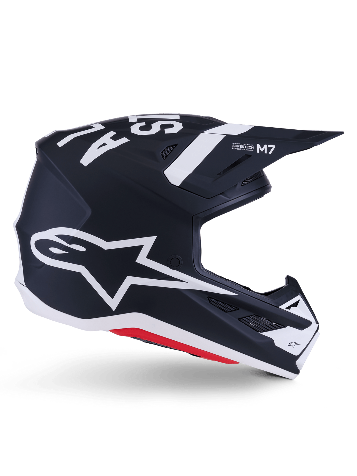 Alpinestars S-M7 Dasher Helm ECE 22.06 – Zwart wit mat - MxProStoreParts