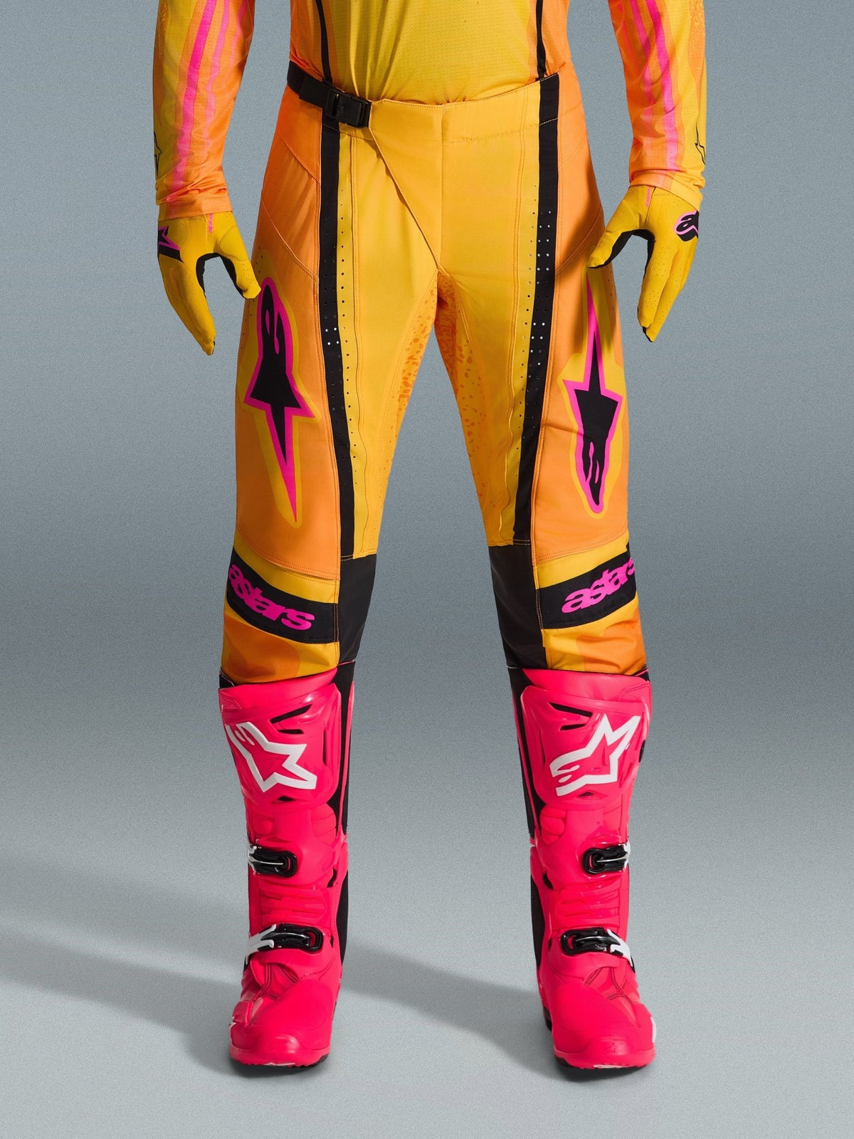 Alpinestars Techstar Nomur Broek 2026 – Oranje geel roze - MxProStoreParts