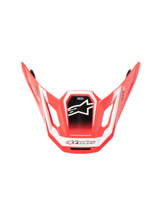 Alpinestars S-M7 Deed Vizier – Rojo negro blanco con brillo