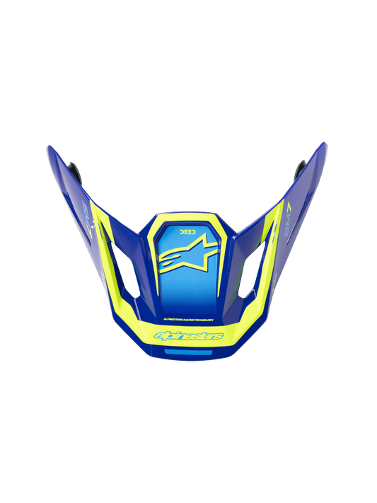 Alpinestars S-M7 Deed Vizier – Azul amarillo fluorescente brillo