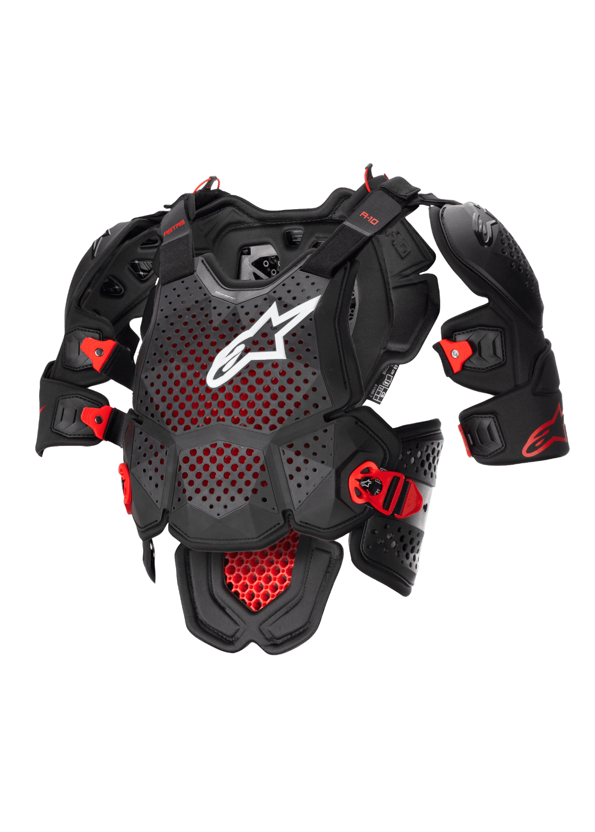 Alpinestars A-10 V2 Protector de pecho completo – Antracita negro rojo - MxProStoreParts