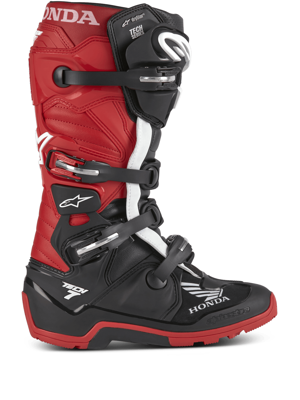 Alpinestars Honda Tech 7 Enduro Drystar® Laarzen – Zwart helder rood - MxProStoreParts