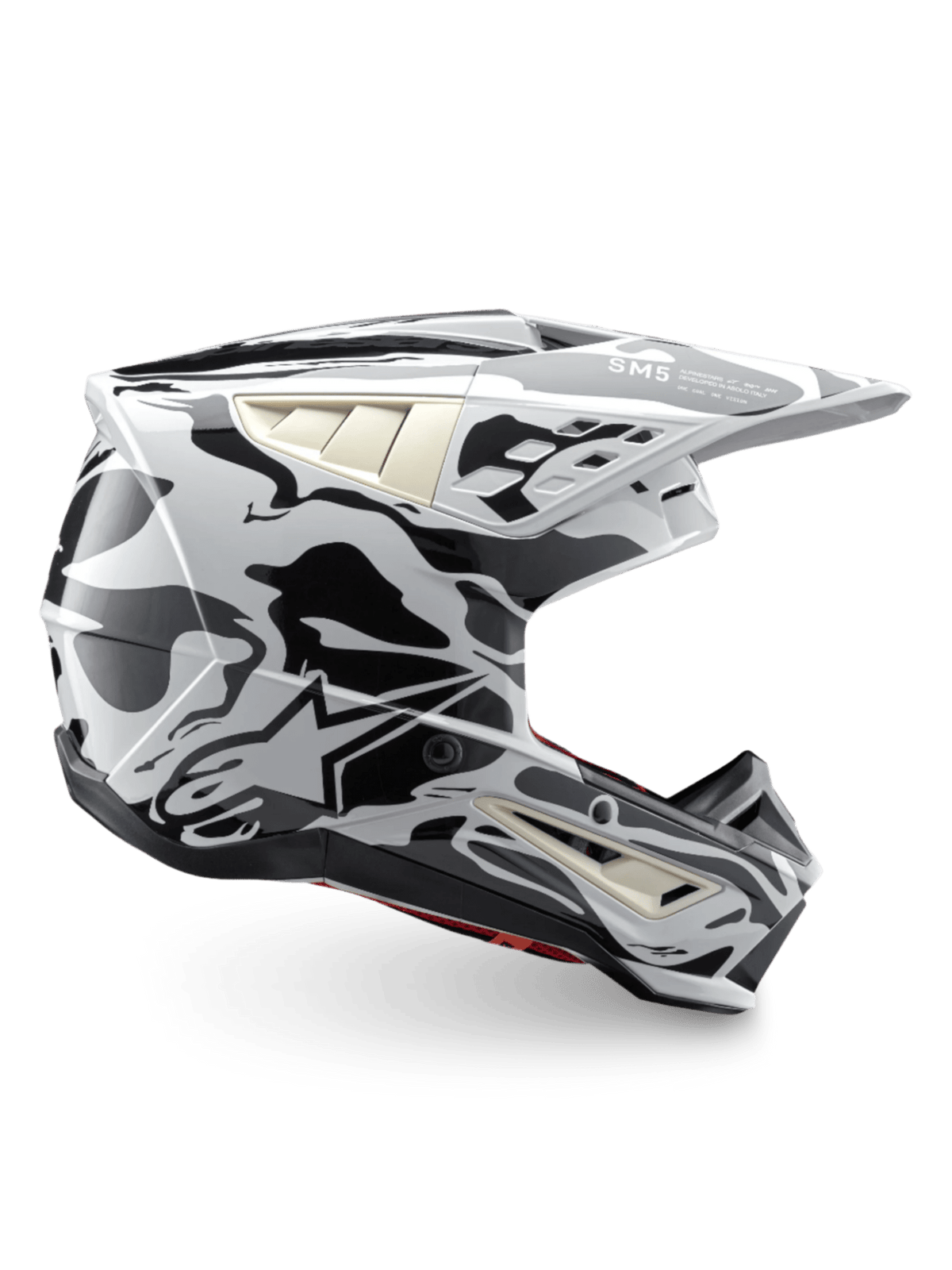 Alpinestars S-M5 Mineral ECE 22.06 Casco – Gris frío gris oscuro brillante - MxProStoreParts