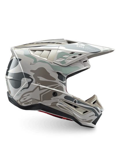 Alpinestars S-M5 Mineral ECE 22.06 Helm – Warm grijs celadon groen glanzend - MxProStoreParts