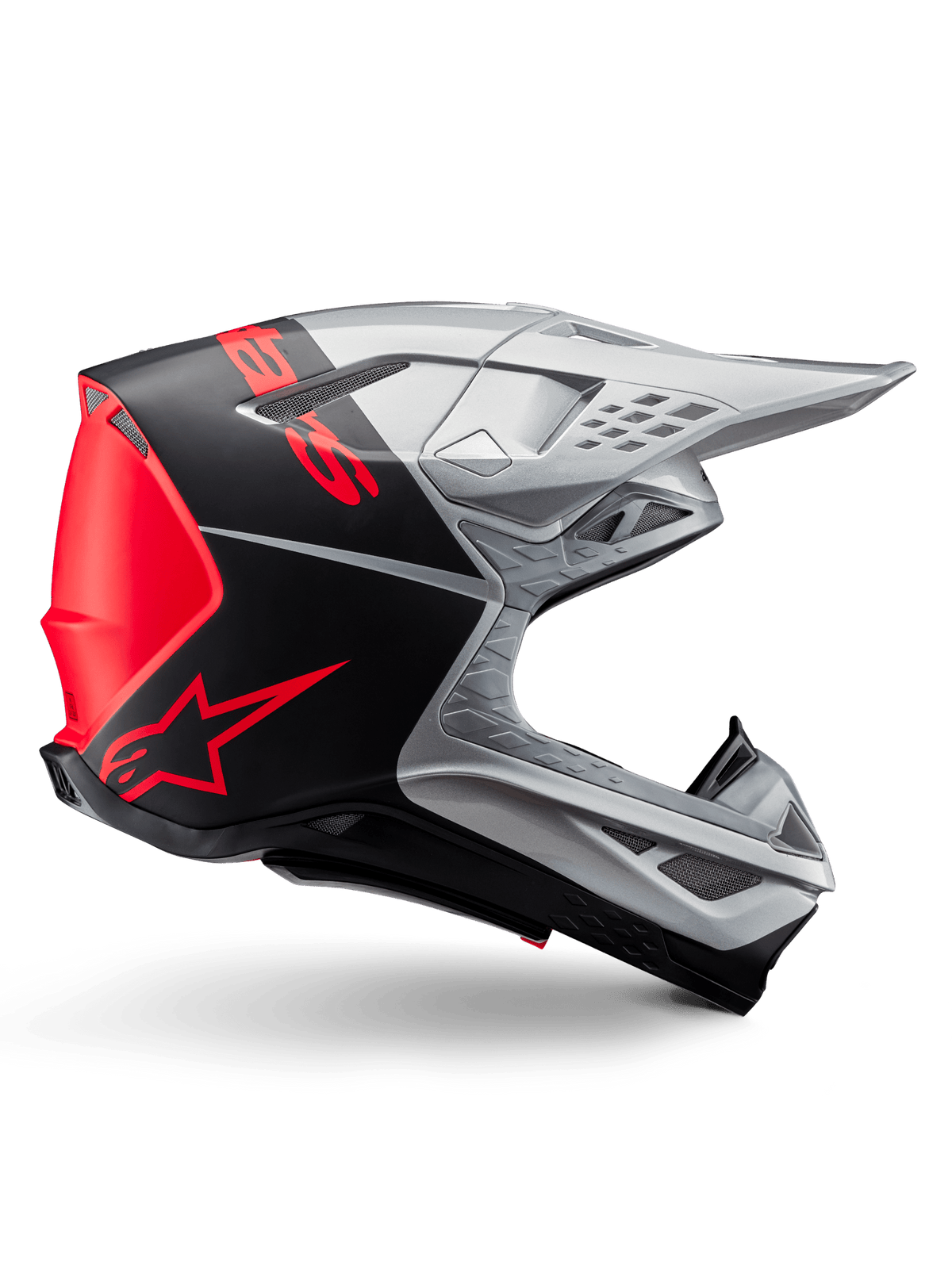 Alpinestars Supertech M10 Flood ECE 22.06 Casco – Plata negro naranja flúor m g - MxProStoreParts