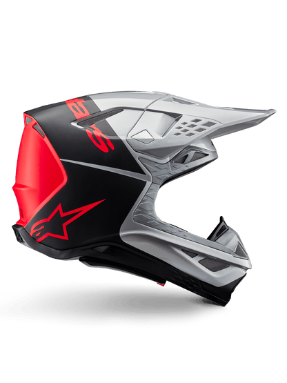 Alpinestars Supertech M10 Flood ECE 22.06 Casco – Plata negro naranja flúor m g - MxProStoreParts