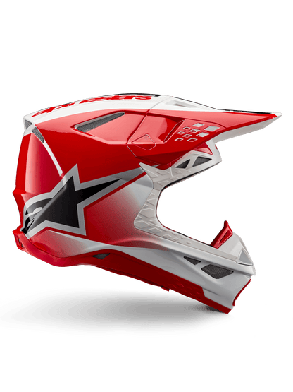 Casque Alpinestars Supertech M10 Unite ECE 22.06 – Rouge blanc brillant - MxProStoreParts
