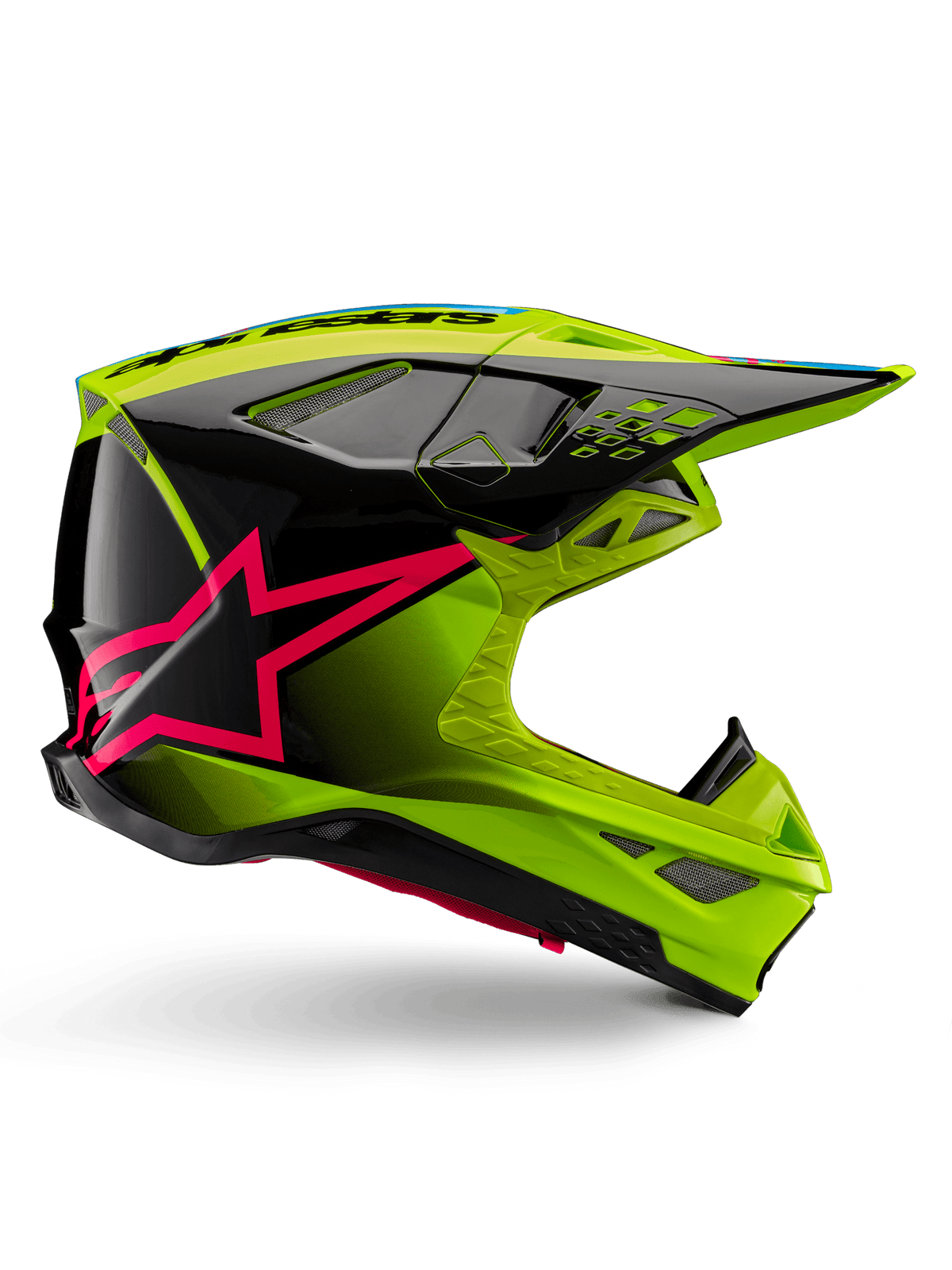 Casco Alpinestars Supertech M10 Unite ECE 22.06 – Amarillo fluo negro rosa diva gl - MxProStoreParts