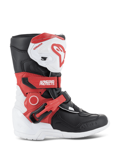 Alpinestars Enfant Tech 3S Bottes – Blanc noir rouge vif - MxProStoreParts