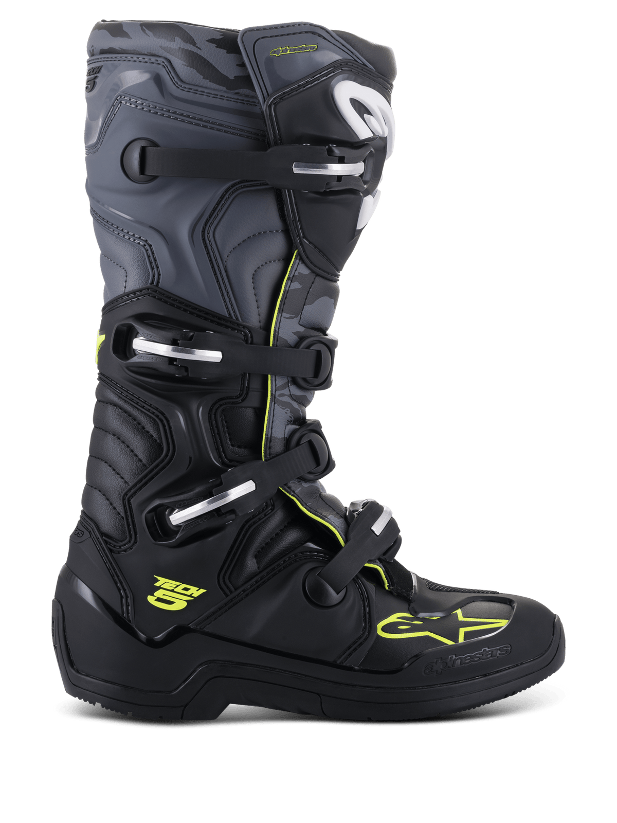 Alpinestars Tech 5 Bottes – Noir gris froid jaune fluo - MxProStoreParts