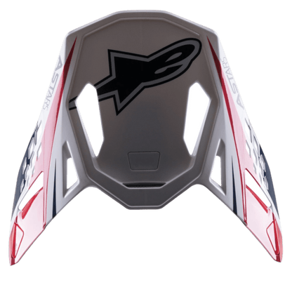 Alpinestars Supertech M10 Carbon Meta2 Vizier – Blanc rouge bleu brillant - MxProStoreParts