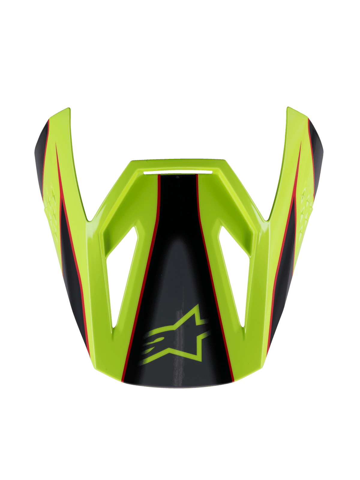 Alpinestars S-M3 Juvenil Fray Vizier – Rojo, amarillo flúor, negro brillante - MxProStoreParts
