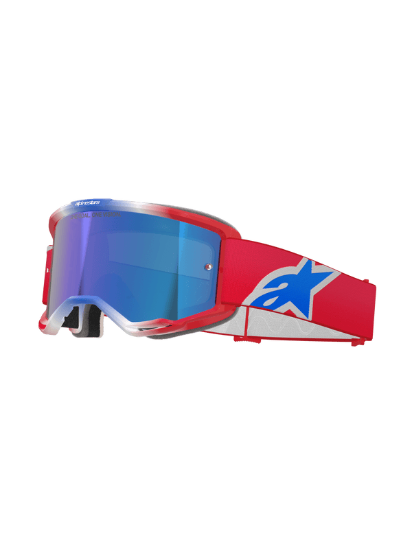 Alpinestars Vision 5 Corp Gafas de cross – Rojo blanco azul, espejo azul - MxProStoreParts