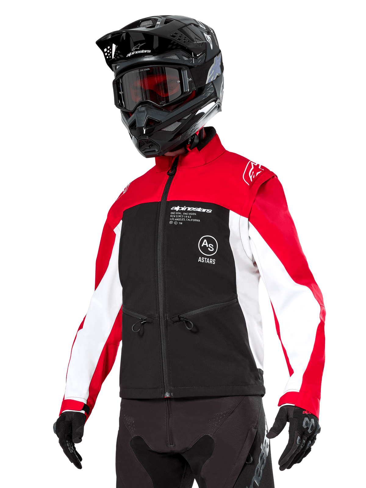 Alpinestars Lite-Dura Softshell Jas – Zwart helder rood wit - MxProStoreParts