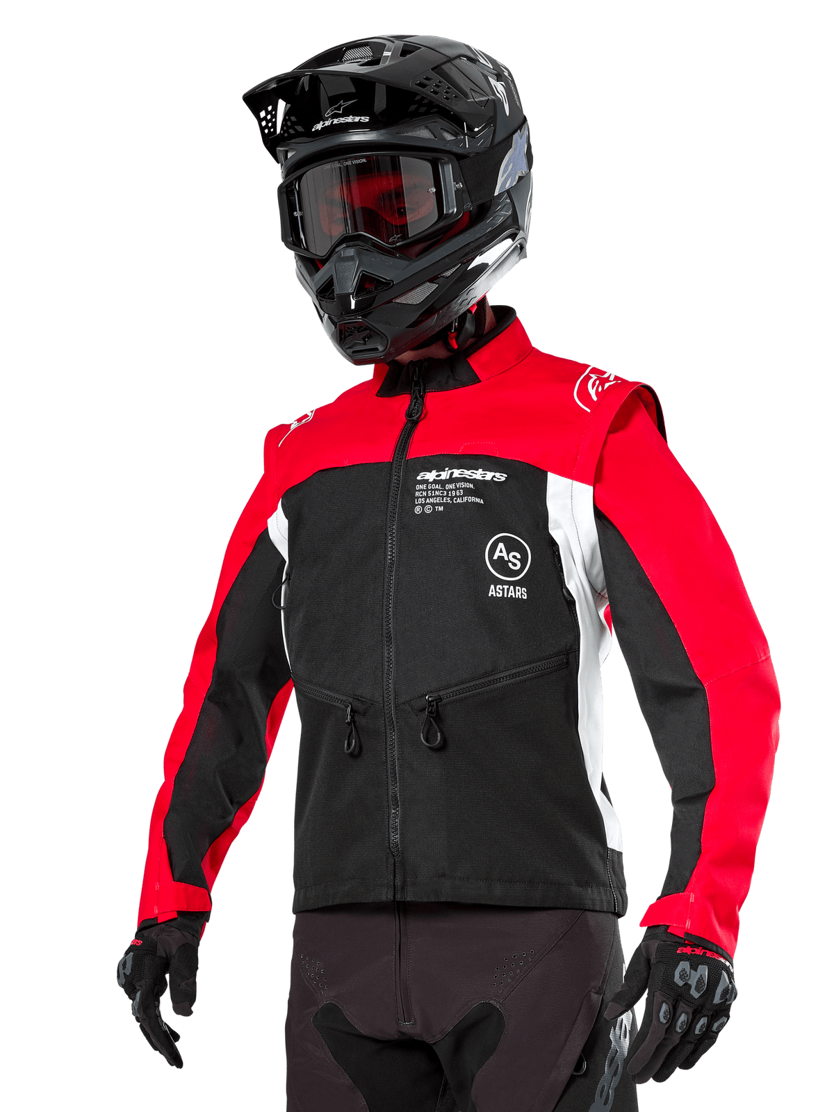 Alpinestars Pro-Dura Chaqueta – negro rojo brillante blanco - MxProStoreParts