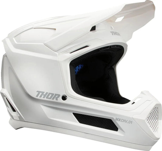 Casco de cross juvenil THOR Fleet Whiteout – Blanco brillante