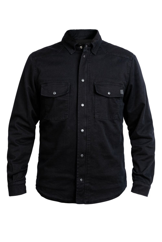 JOHN DOE Motoshirt herenjas zwart maat S