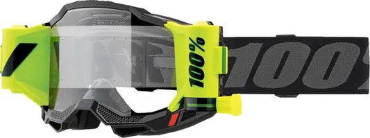 100% Accuri 2 ForeCast crossbril zwart/fluor geel/donkergrijs – heldere lens
