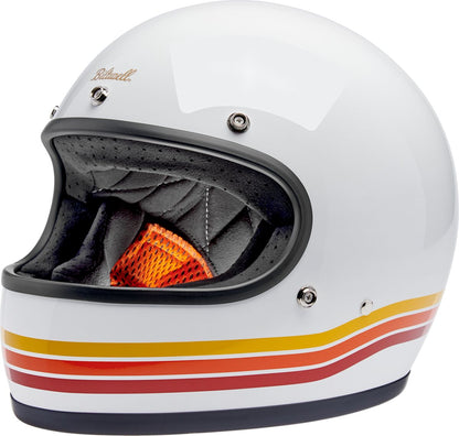 BILTWELL Gringo Sunset Spectrum integraalhelm – glanzend oranje, rood en wit - MxProStoreParts