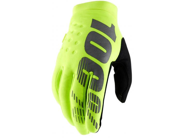 100% Taille L gants temps froid Brisker jaune fluo - MxProStoreParts