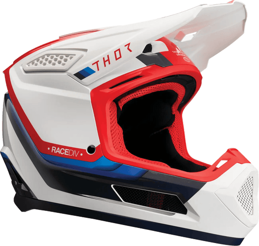 Casque cross THOR Fleet Defy – Noir/Bleu/Rouge/Blanc