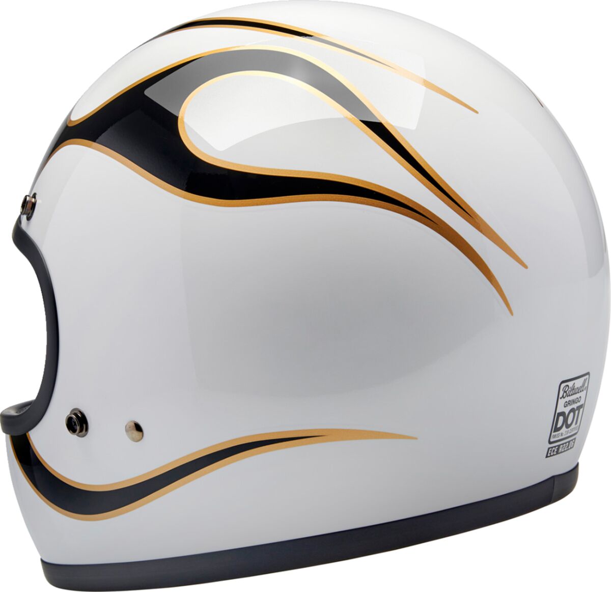 HELMET GRINGO GLOSS WHITE/BLAC HELMET GRINGO W/B FLAM SM - MxProStoreParts