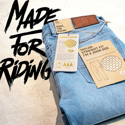 JOHN DOE Taylor Mono motorjeans lichtblauw 42/32 - MxProStoreParts