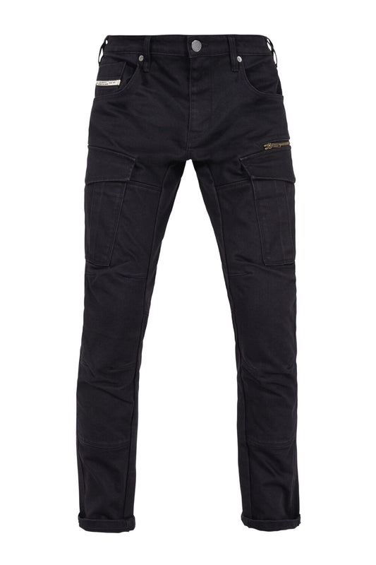 JOHN DOE Defender Mono cargomotorbroek voor heren – zwart – 32/34