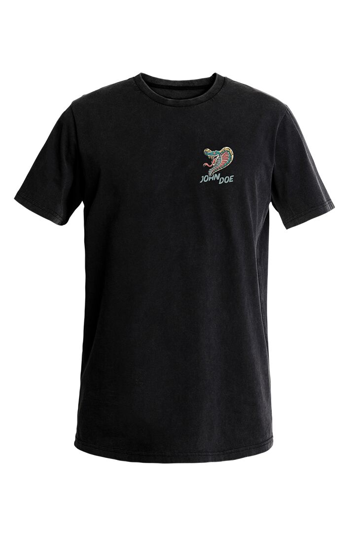 JOHN DOE Snake II heren-T-shirt zwart 2XL - MxProStoreParts