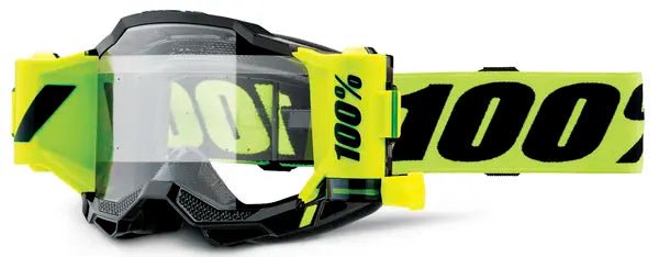 100% Accuri 2 ForeCast crossbril zwart/fluor geel – heldere lens - MxProStoreParts