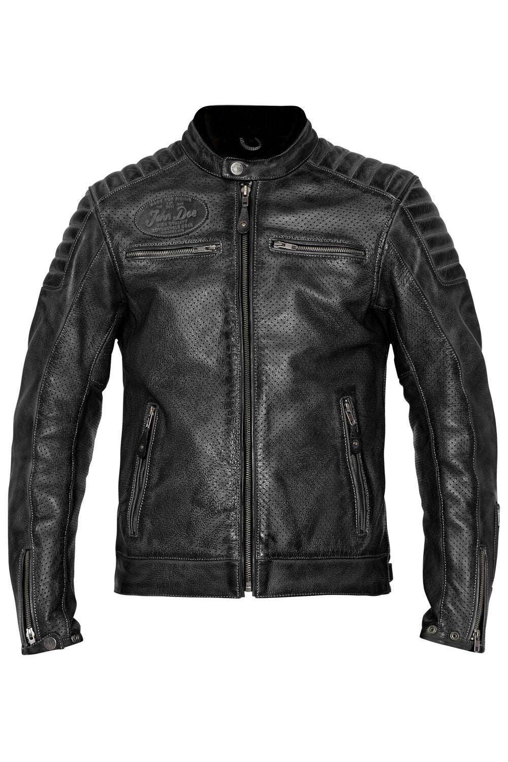 JOHN DOE Storm leren herenjas zwart, maat S