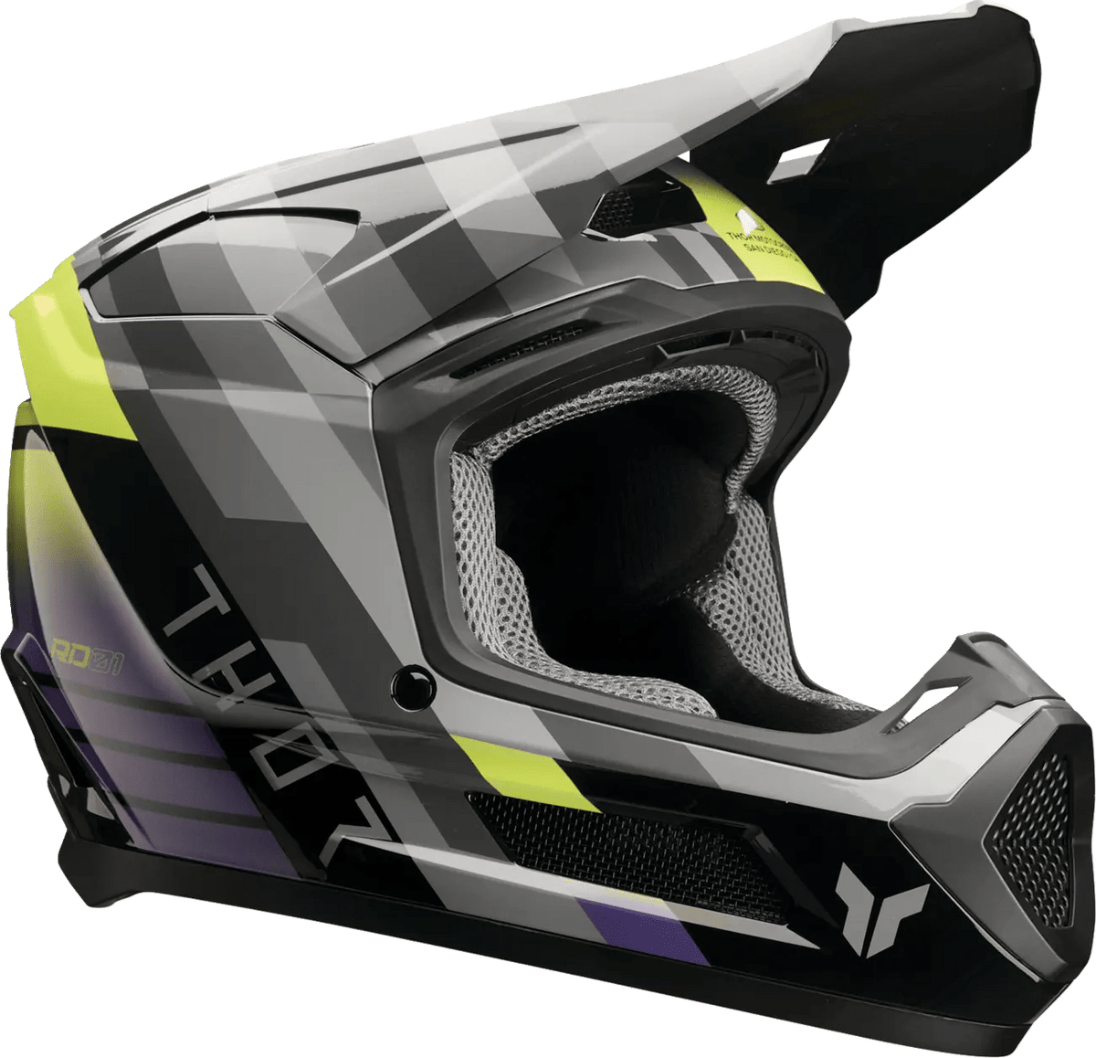 THOR Fleet Camber casco de cross para jóvenes – Negro/Morado - MxProStoreParts