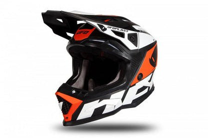 UFO Casque de Motocross Echus Blanc Noir Orange - MxProStoreParts